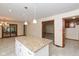 Kitchen island with granite countertop at 180 Hollowview Dr, Noblesville, IN 46060