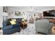 Cozy living room with a large sectional sofa, accent pillows, and an open layout at 188 Maple Ln, Franklin, IN 46131