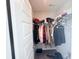 A small, well-organized closet with plenty of shelving and hanging space at 2358 S Stonehill Way, New Palestine, IN 46163