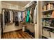 Organized walk-in closet with ample storage space for clothing and accessories at 289 Sandbrook Dr, Noblesville, IN 46062