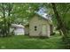 Backyard of the property with trees and a smaller building to the side at 3028 Hovey St, Indianapolis, IN 46218