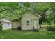 View of the backyard with a small building at 3028 Hovey St, Indianapolis, IN 46218