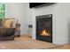 Close-up of a modern fireplace, providing warmth and ambiance to the inviting living space at 3365 Riverside Dr, Columbus, IN 47203
