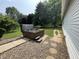 Backyard view featuring a luxurious hot tub at 530 Denny Dr, Mooresville, IN 46158
