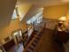 Elegant foyer featuring a grand staircase, chandelier lighting, and stone accents at 530 Denny Dr, Mooresville, IN 46158
