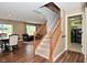 Open entryway features a staircase to the second floor and access to the living area at 5456 Reston Dr, Plainfield, IN 46168