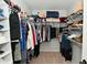 Walk-in closet with shelving for storage and organization of clothing and personal items at 5456 Reston Dr, Plainfield, IN 46168