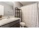 Neutral bathroom featuring a shower and tub combination and modern shelving at 5794 Cherrywood Ln, McCordsville, IN 46055