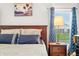 Tastefully decorated bedroom featuring a comfortable bed and a bedside table at 655 N Sobota Way, Trafalgar, IN 46181