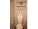 Cozy bathroom featuring a toilet with rolls, decorative shelves, and modern fixtures at 6801 Shalimar Ct, Indianapolis, IN 46214
