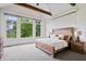 Spacious bedroom with large windows, natural light, and wood beam accents at 780 Chatham Hills Blvd, Westfield, IN 46074