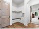 This modern mudroom features built-in storage, a bench with drawers, and access to the rest of the home at 780 Chatham Hills Blvd, Westfield, IN 46074