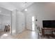 Inviting entryway featuring tile floors, closet storage, and a view into the dining area at 8023 Talliho Dr, Indianapolis, IN 46256