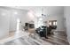 Bright living room with vaulted ceilings, fireplace, and stylish decor at 8023 Talliho Dr, Indianapolis, IN 46256