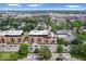 A beautiful aerial view of the building, the surrounding neighborhood, and lush landscaping at 855 N East N St # 104-B, Indianapolis, IN 46202