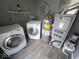 Laundry room with washer, dryer, water heater, and furnace at 927 Cecil Ave, Indianapolis, IN 46219