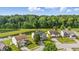 Beautiful aerial view of a neighborhood with mature trees and well-maintained homes near a pond at 9949 Nightsong Ln, Avon, IN 46123