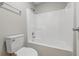 Clean bathroom featuring a bright shower and a standard toilet at 9949 Nightsong Ln, Avon, IN 46123
