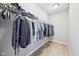Walk in closet with ample hanging space at 10806 Solis Cir, Fishers, IN 46038