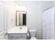 Functional bathroom with vanity and mirror and a shower, optimized for comfort and efficiency at 12820 Gloria Dr, Fishers, IN 46037