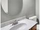 Bathroom featuring modern sink and round mirror at 1343 Turfway Dr, Avon, IN 46123