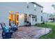 Concrete patio with outdoor furniture and a barbecue grill, landscaped backyard and house in the background at 1343 Turfway Dr, Avon, IN 46123
