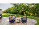 Inviting stamped concrete patio featuring outdoor seating and a landscaped yard at 1343 Turfway Dr, Avon, IN 46123