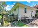 Cozy backyard with a charming wooden fence and outdoor seating, perfect for relaxing and entertaining at 1411 N Kenmore Rd, Indianapolis, IN 46219