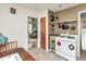 Bright kitchen leading to the living room, featuring a gas range and plenty of counter space at 1727 S Irvington Ave, Indianapolis, IN 46203