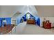 Bonus room with vaulted ceilings, carpet, and a desk at 214 W Stoney Trl, Greenfield, IN 46140