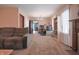Open concept living room showcasing access to additional living and office space at 2309 Maple St, Columbus, IN 47201