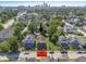 Aerial view of the home and the surrounding neighborhood in the city at 24 Hendricks Pl, Indianapolis, IN 46201