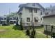 Exterior of the home and overgrown lawn on the side of the house at 24 Hendricks Pl, Indianapolis, IN 46201