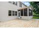 Rear view of house with deck and screened in porch at 3823 Vanguard Cir, Carmel, IN 46032