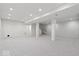 Spacious basement features neutral walls, carpet, recessed lighting, and stairs at 3823 Vanguard Cir, Carmel, IN 46032