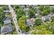 Aerial view of a residential home in a tree-filled neighborhood at 4002 Guilford Ave, Indianapolis, IN 46205