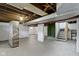 Unfinished basement with exposed beams and support structures, ready for customization at 4002 Guilford Ave, Indianapolis, IN 46205