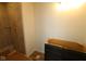 Modern bathroom with tiled shower and unfinished vanity awaiting fixtures at 4161 Barrel Ln, Westfield, IN 46062