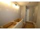 Unfinished bathroom showcases a new sink base, awaiting the finishing touches at 4171 Barrel Ln, Westfield, IN 46062