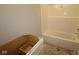 New bathroom featuring a white tub and modern fixtures ready for finishing touches at 4181 Barrel Ln, Westfield, IN 46062