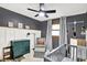Comfortable Bedroom with chair, dresser, and crib at 4570 Moccosin Pl, Greenwood, IN 46142