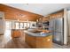 Spacious kitchen area with stainless steel appliances and an open layout at 5695 N Red Oak Dr, Greenfield, IN 46140