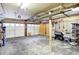A roomy two car garage equipped with tool storage racks and plenty of open space at 6644 Mcfarland Rd, Indianapolis, IN 46227