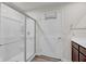 Modern bathroom featuring a glass enclosed shower at 7171 E Rising Sun S Cir, Camby, IN 46113