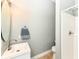 This bathroom features a sink, shower and toilet at 721 E North St # 2C, Indianapolis, IN 46202