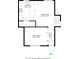 Layout of first floor featuring open-concept living, kitchen, dining area, and foyer near the entrance at 8015 Ridgegate East Dr, Indianapolis, IN 46268