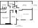 Detailed floor plan displaying the primary bedroom, bathroom, walk-in closet, and balcony at 8955 Stonegate Rd # A, Indianapolis, IN 46227
