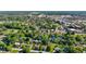 Aerial view of a residential area with lush trees, a lake, and nearby commercial establishments, close to shopping and conveniences at 1010 Maple St, Greenwood, IN 46142