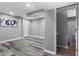 Finished basement area featuring recessed lighting, bathroom, and ample storage at 10312 Gladeview Dr, Indianapolis, IN 46239