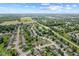 An aerial view of a neighborhood displays lush greenery, beautiful homes and landscaping at 11026 Clearspring Way, Indianapolis, IN 46239